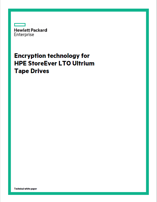 Encryption technology for HPE StoreEver LTO Ultrium Tape Drives