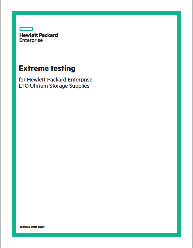 Extreme Testing for LTO Ultrium Storage Supplies